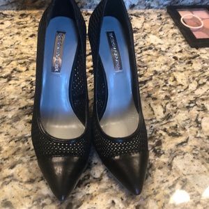 Black high heel shoes